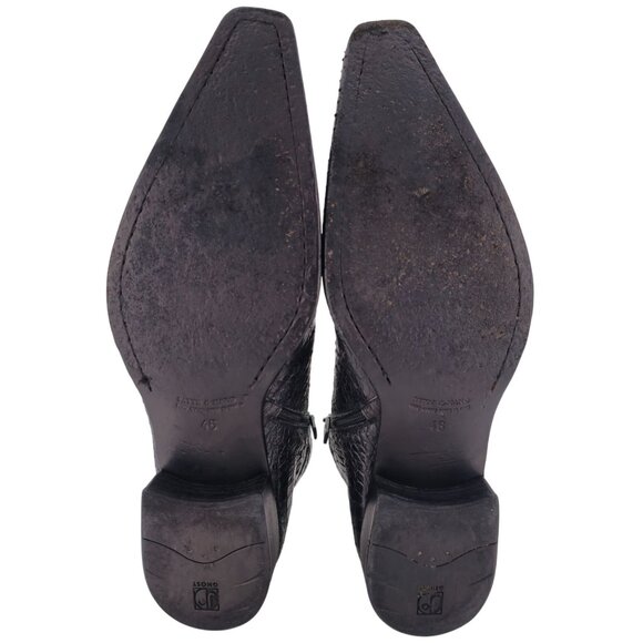 JO Ghost Crocodile Print Mens 13 US EU46 Gray Leather Zipper Ankle Boots Italy - Picture 5 of 16